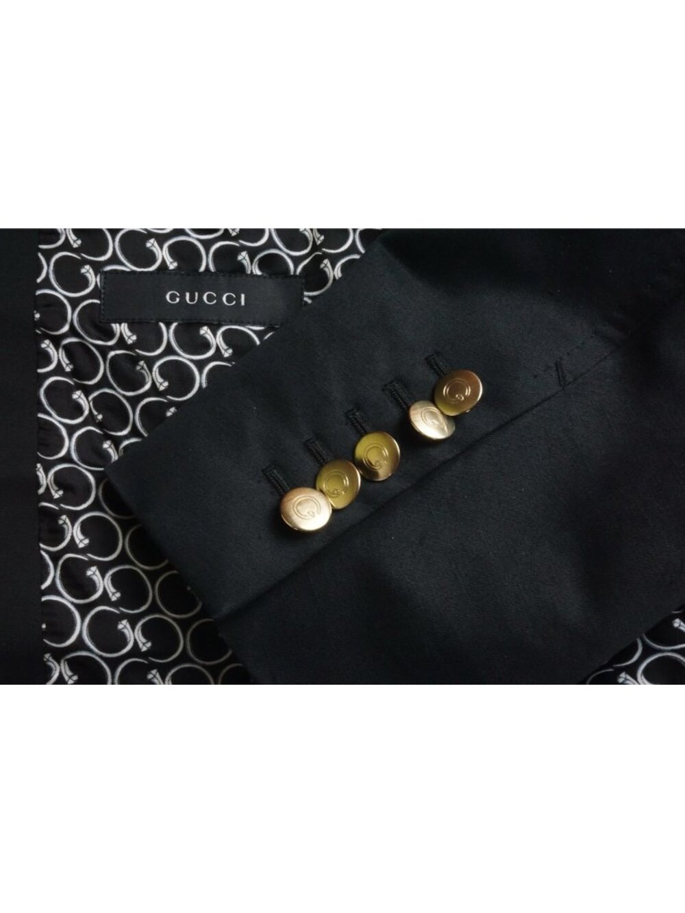 Gucci Dark Blue Linen Cotton Gold Button Sport Coat Jacket 50 EU BRAND NEW